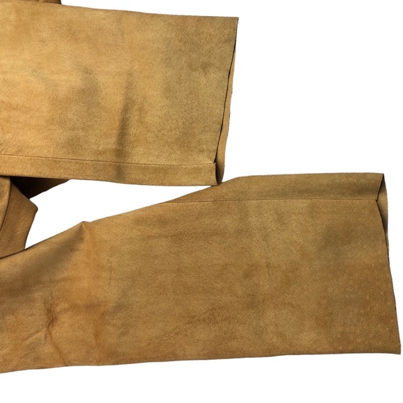 Vintage Peruvian Connection Camel Tan Leather Pants Size 10 - Picture 3 of 5